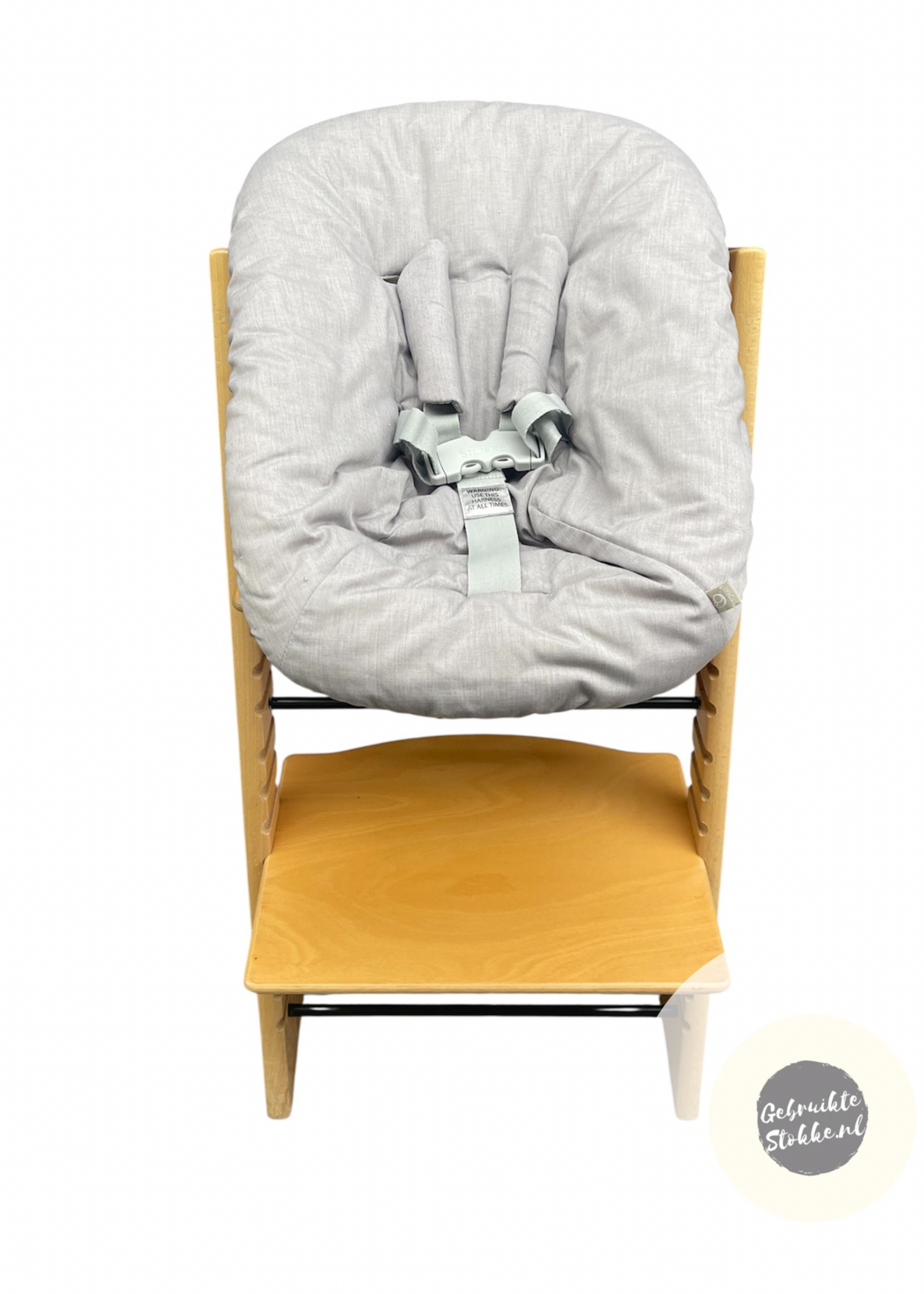 Stokke Tripp Trapp kinderstoel beuken, licht gebruikt, compleet