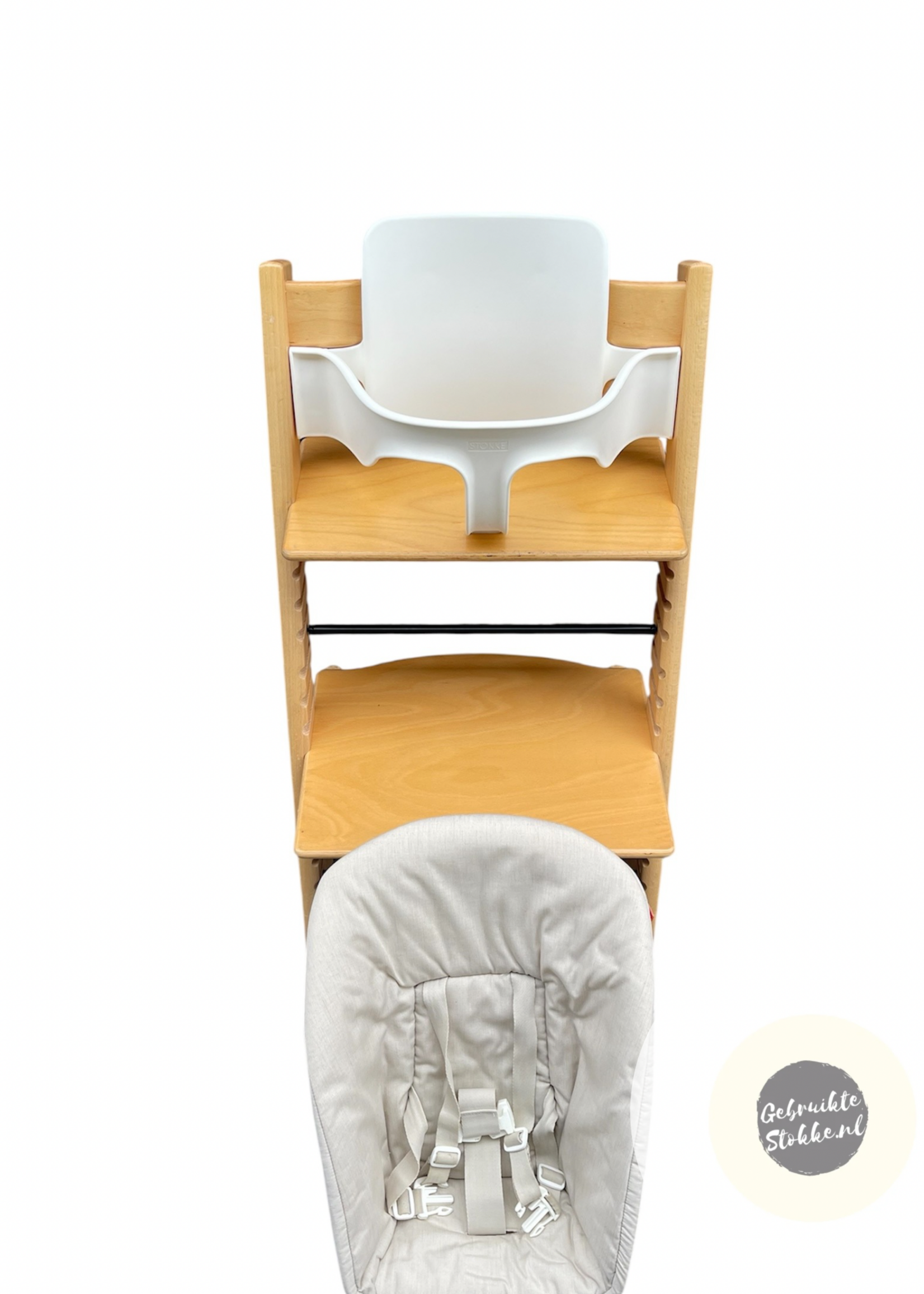 Stokke Tripp Trapp kinderstoel beuken, licht gebruikt, compleet