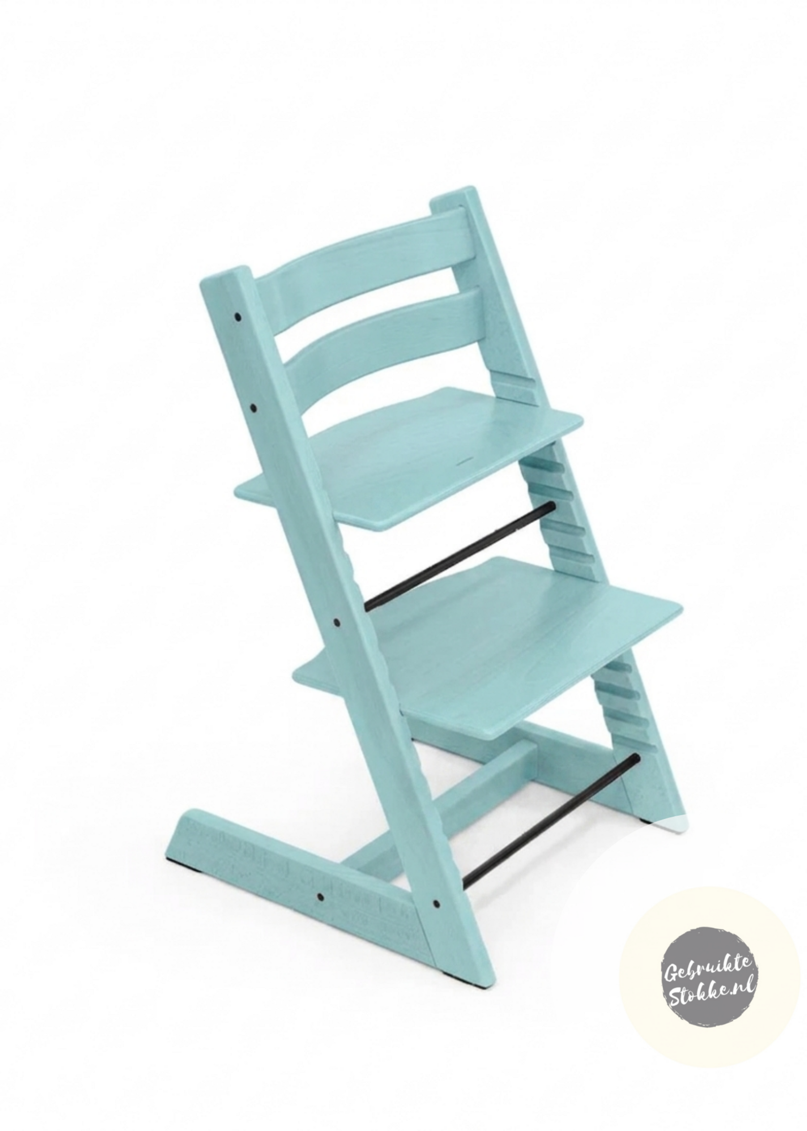 Stokke Tripp Trapp kinderstoel aqua blue licht gebruikt