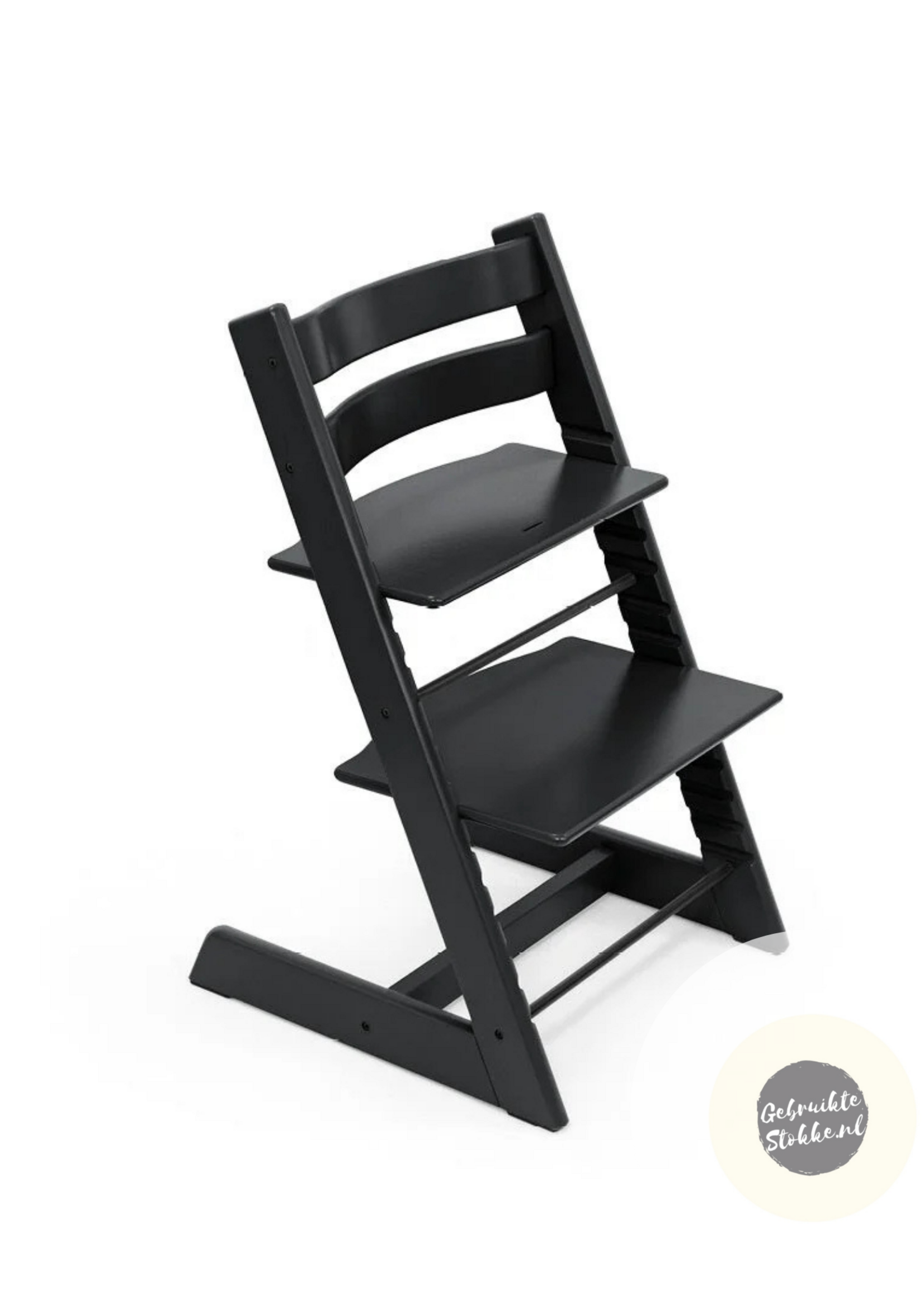 Stokke Tripp Trapp kinderstoel zwart zo goed als nieuw