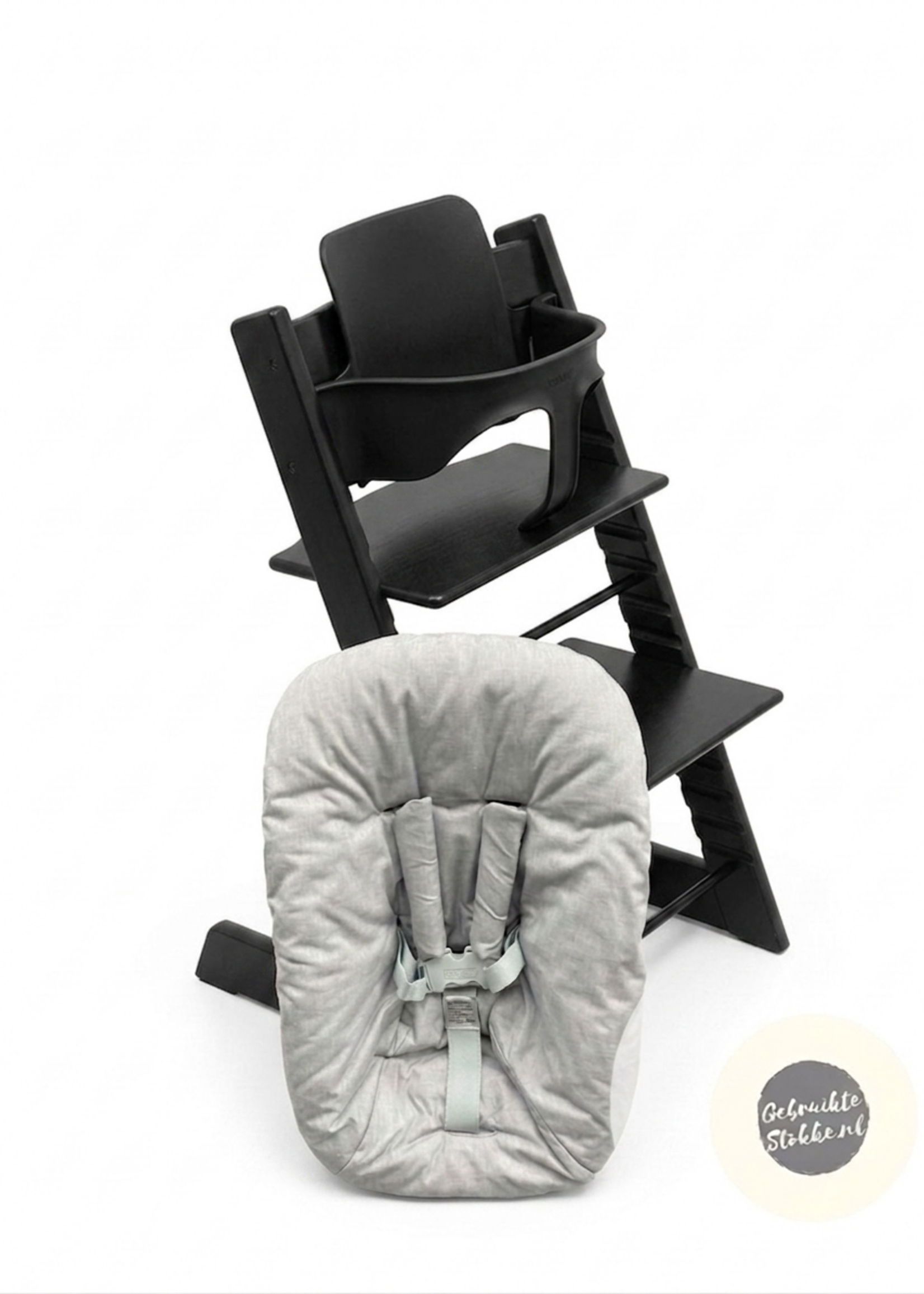Stokke Tripp Trapp kinderstoel zwart compleet
