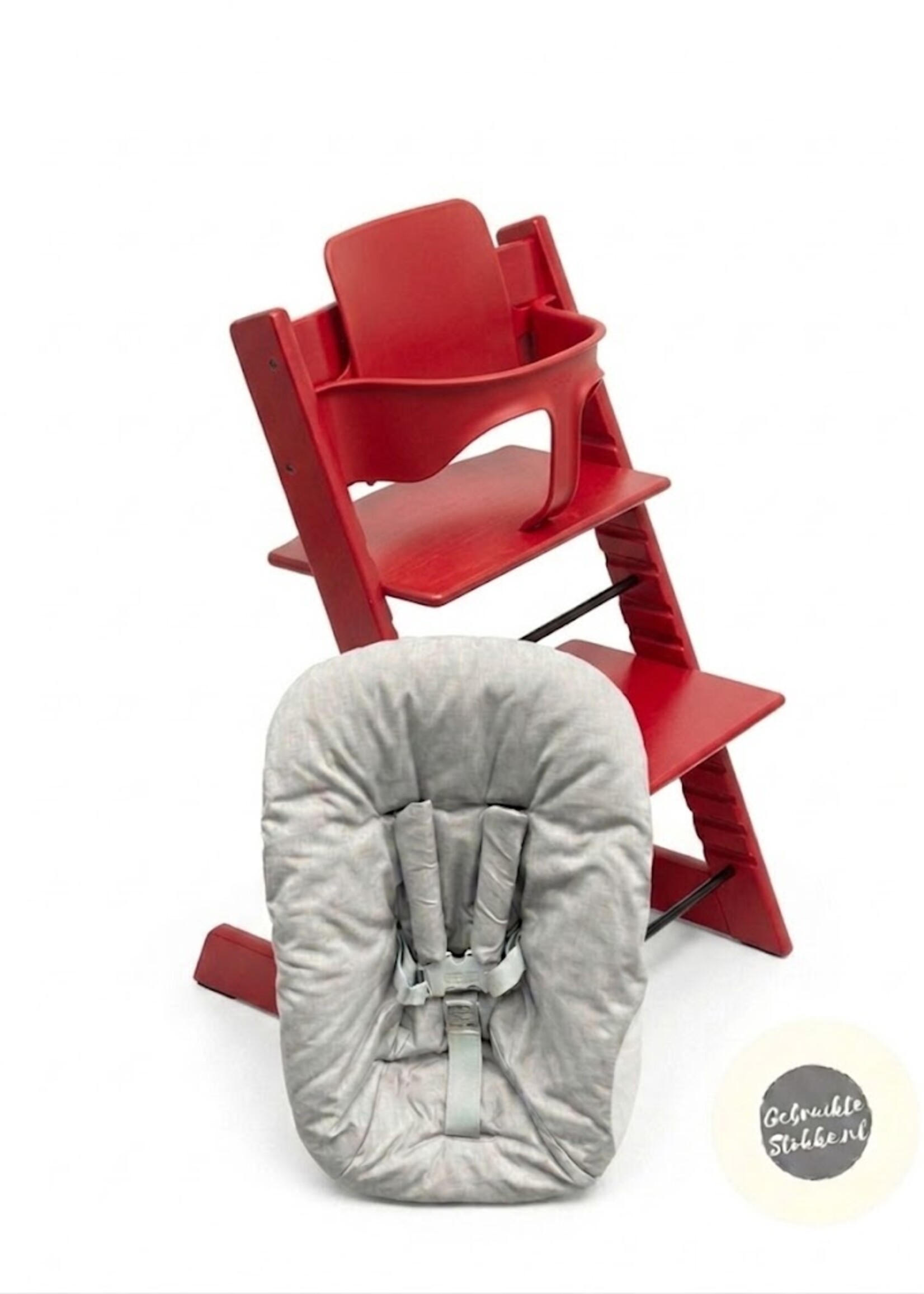 Stokke Tripp Trapp kinderstoel rood compleet