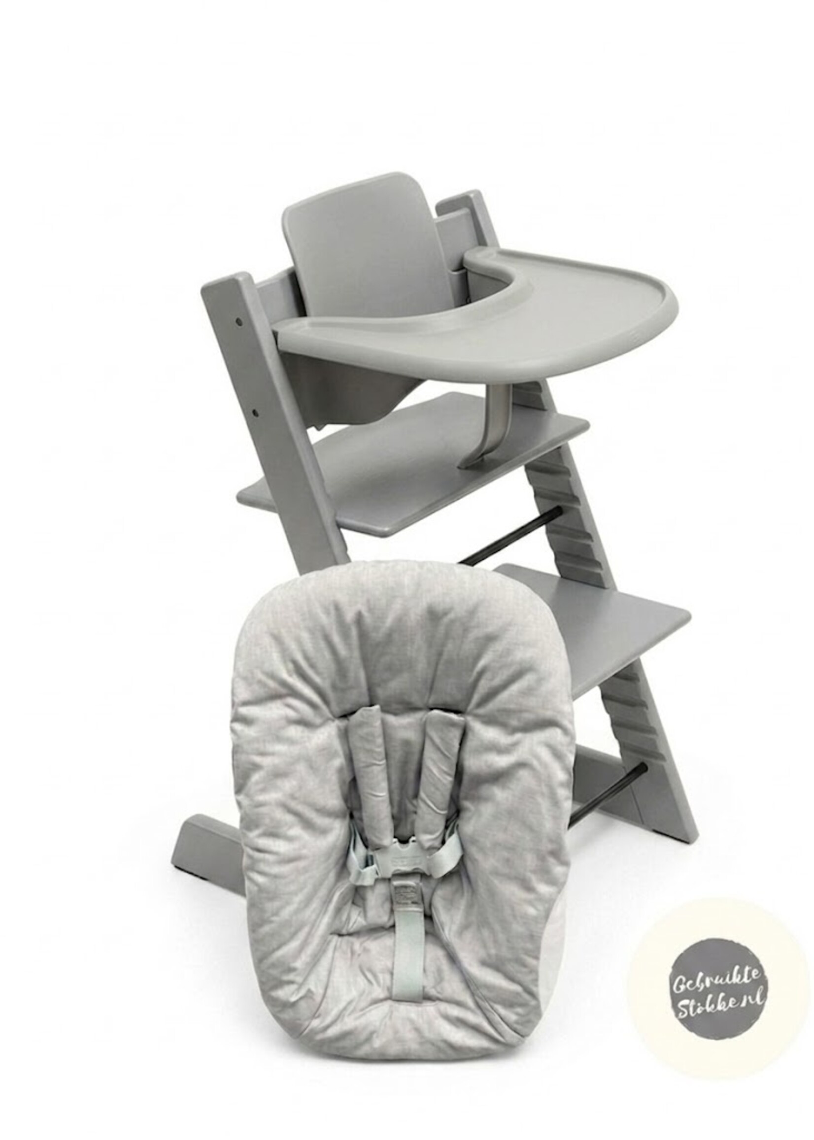 Stokke Tripp Trapp kinderstoel storm grey compleet nieuwstaat