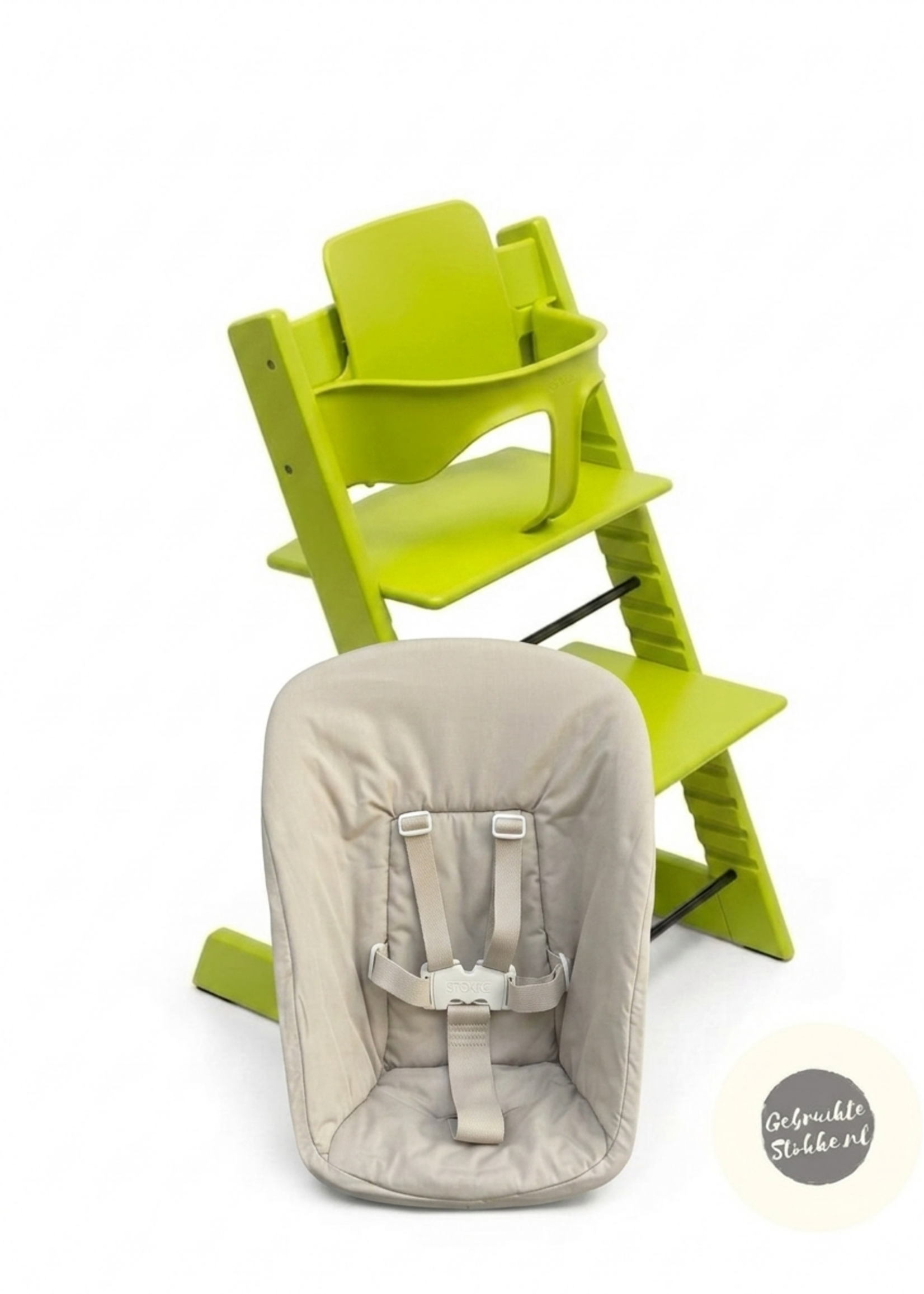 Stokke Tripp Trapp kinderstoel lime green compleet