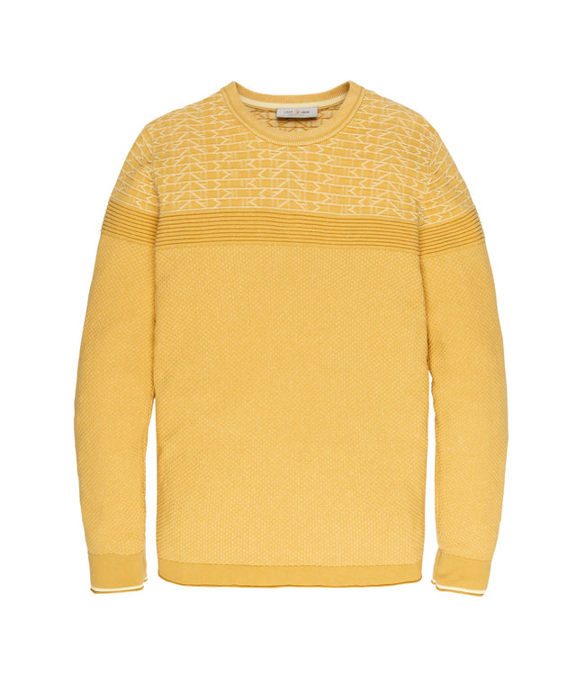Cast Iron R-neck knit Cotton Plated Misted Yellow - CKW201301-1071