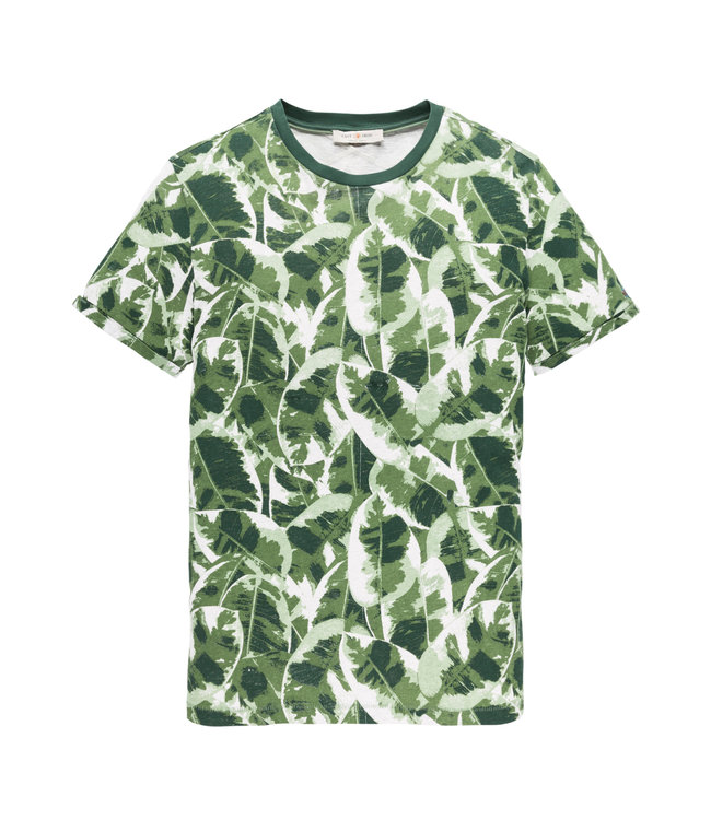 Cast Iron R-neck tee Leaf Camo AOP Jersey Comfrey - CTSS193307-6129