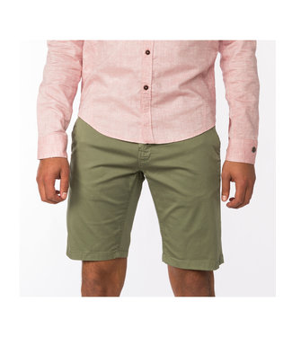 Cast Iron Chino short Summer Satin Army Green