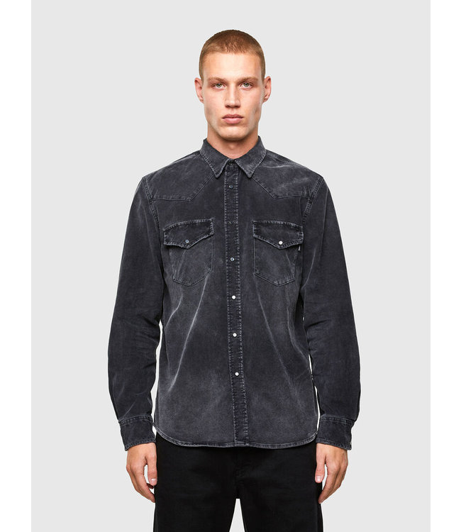 Diesel S East Okazi overshirt Corduroy black Long VE - A011680KAZI-900