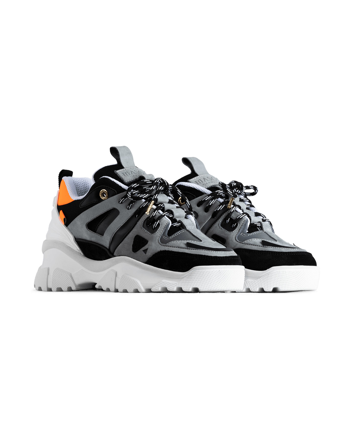 Genova II sneakers black grey orange | Mason Garments | Newstyle -  NewStyle.nl
