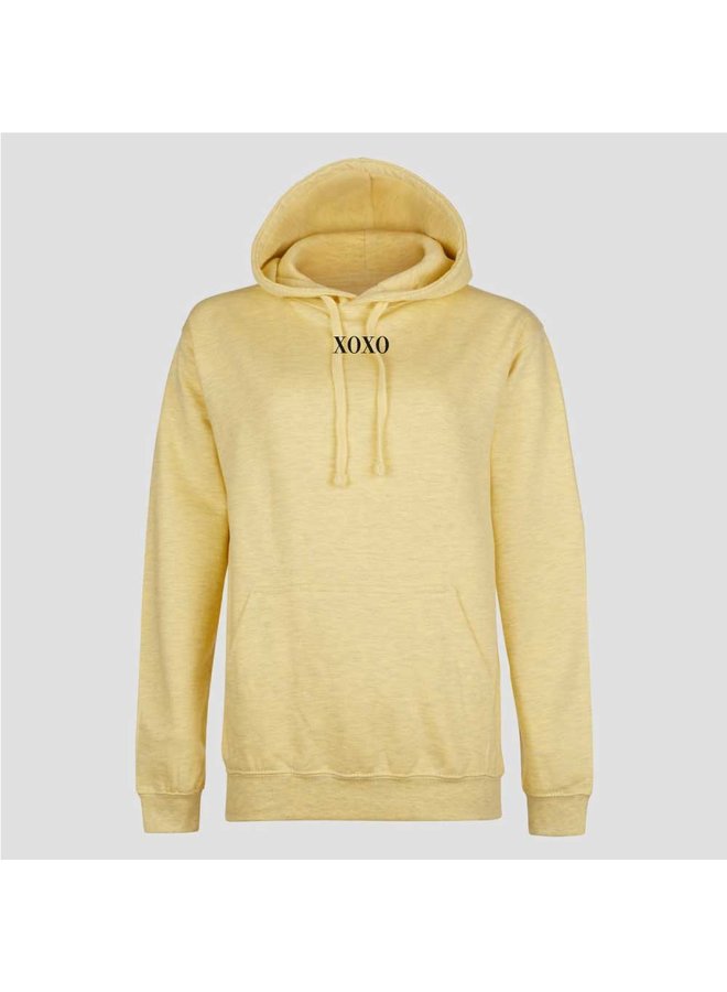yellow xo hoodie