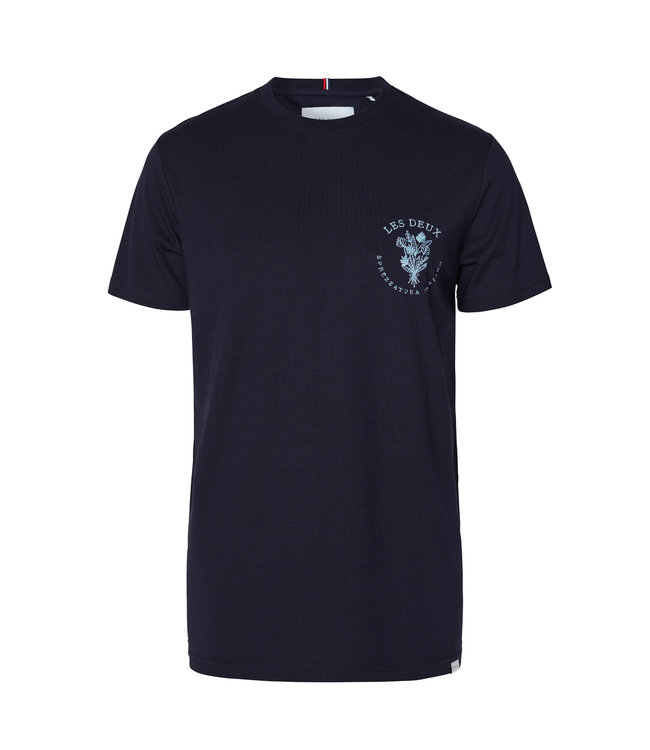 Les Deux Les Deux -Sprezzatura tee s/s dark navy dust blue -LDM101073-460435