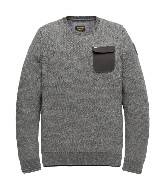 Crewneck Cotton Mouline Grey Melee - PKW196302-960