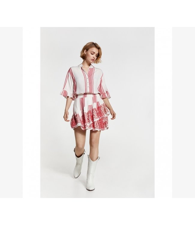 Alix the Label Ruffle rok soft white – Speelse rok met ruches