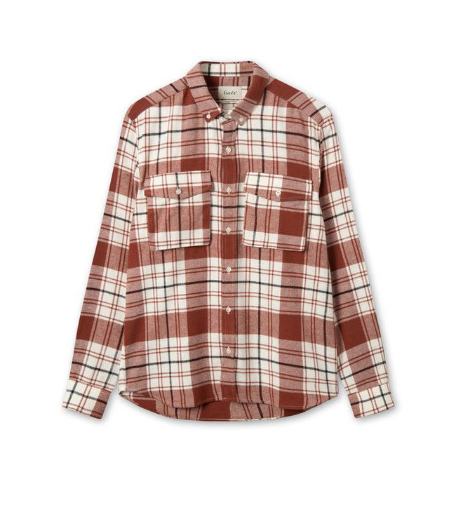 Foret Alaska shirt burnt red - 1808-RED