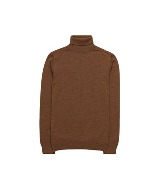 Goodpeople Kennedy knitted polo shirt cognac