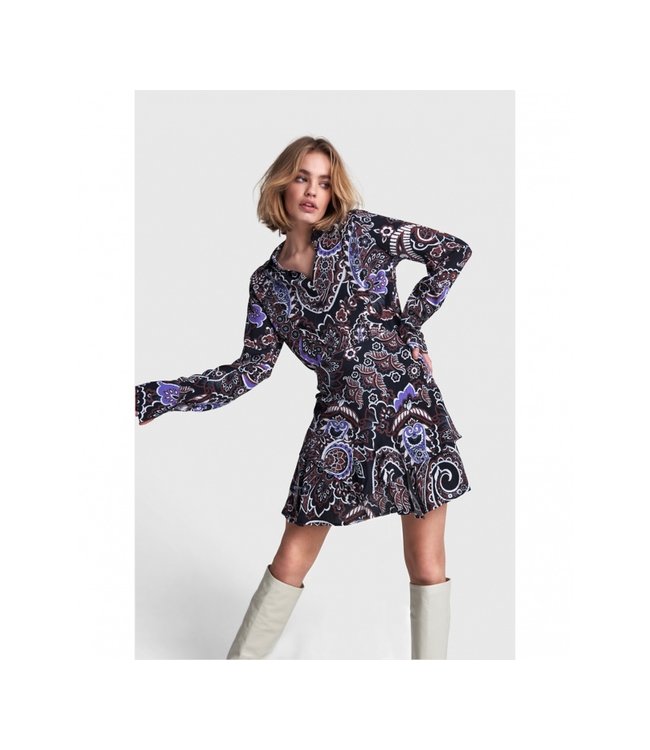 Alix the Label Paisley ruffle skirt multi colour – Playful skirt with ruffles