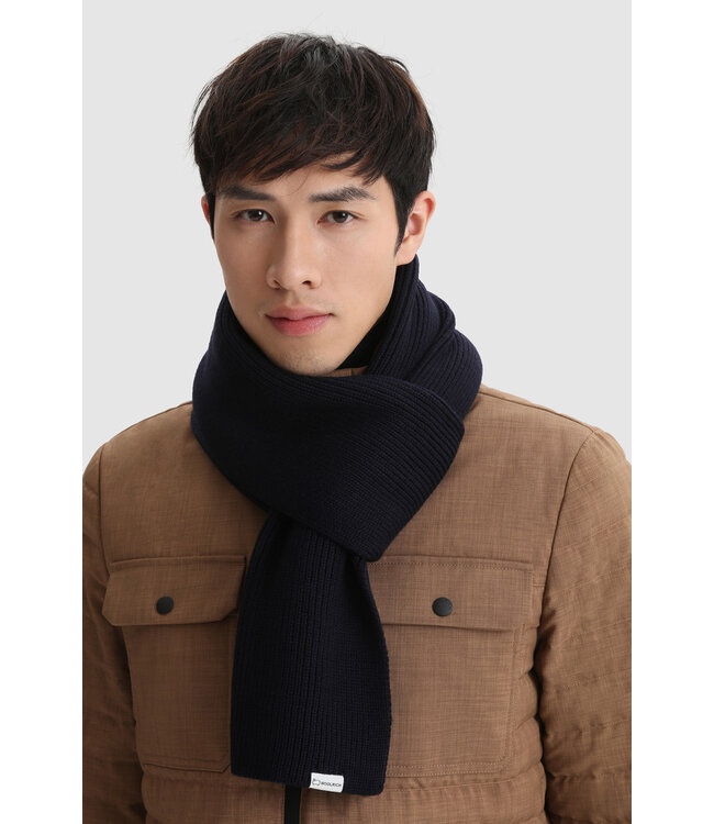 Woolrich Knitted scarf blue