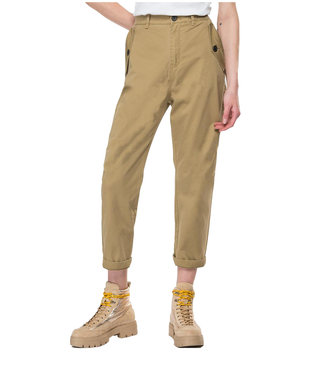 Replay High waisted pocket pant sand