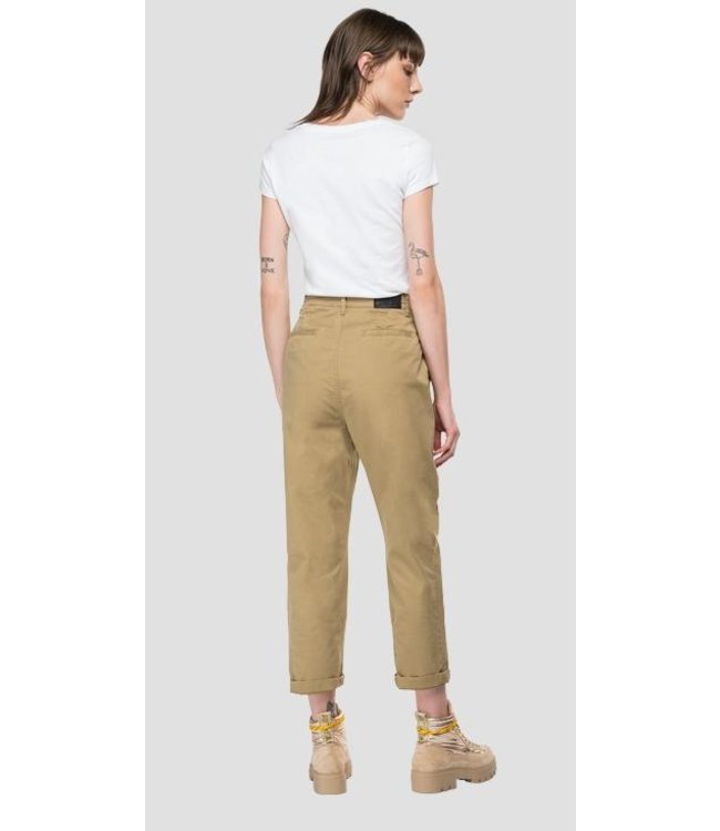 Replay High waisted pocket pant sand
