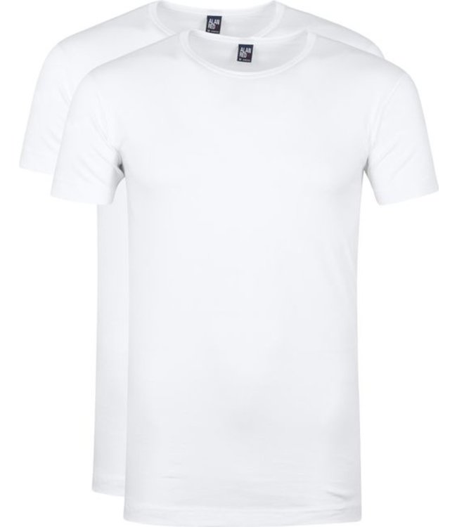 Alan Red ottawa 2pack o neck tee s/s white