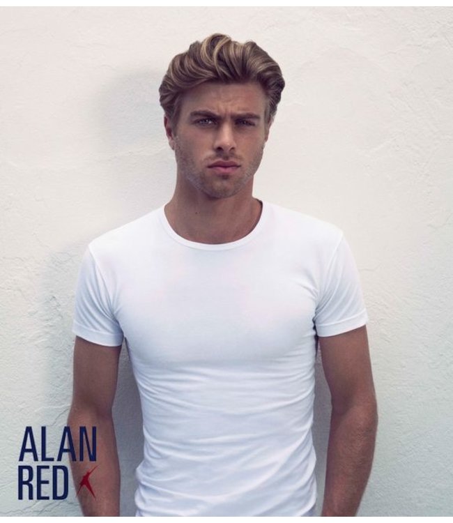 Alan Red ottawa 2pack o neck tee s/s white