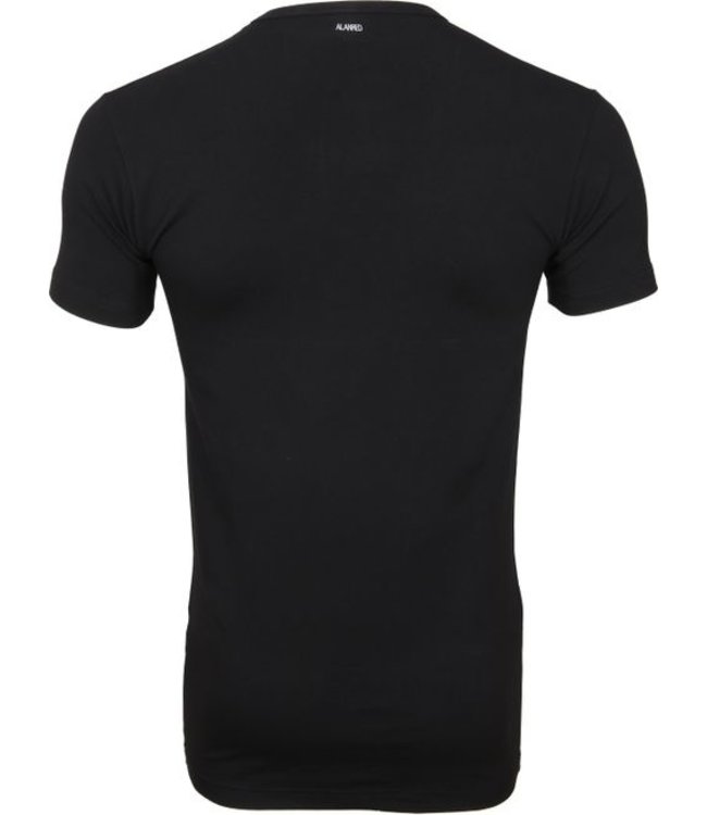 Alan Red ottawa 2pack o neck tee s/s black
