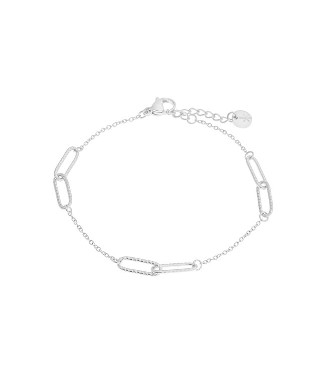 Label Kiki Double chain bracelet silver - KSA852-SILVER