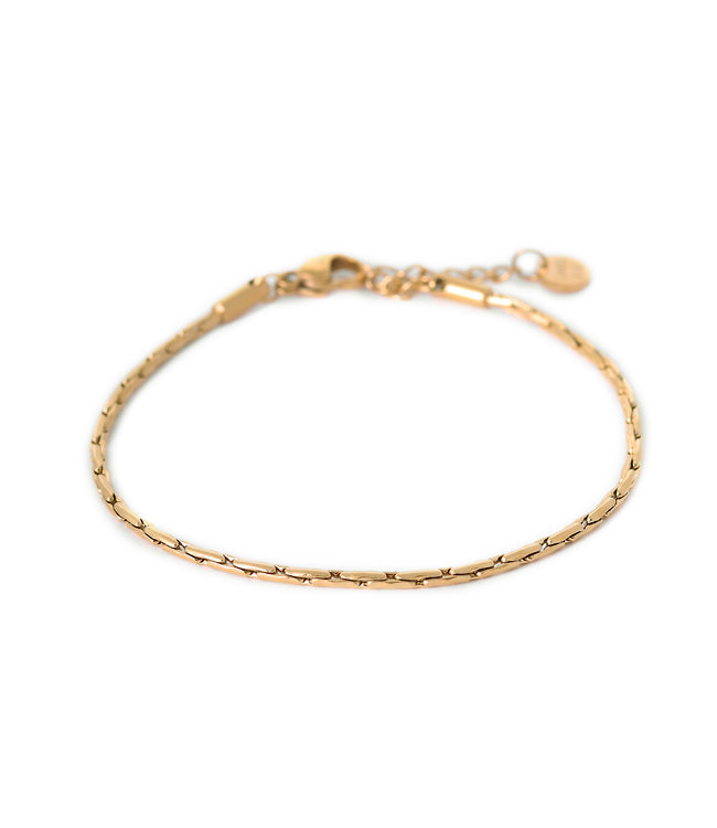 Label Kiki Brickwork Bracelet Gold - KSA581-Gold