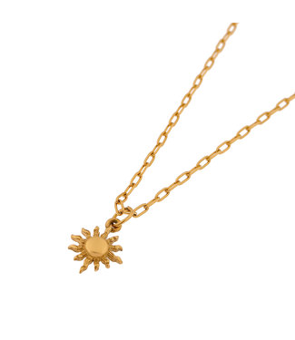 Label Kiki Label Kiki Sun necklace gold KSK771-GOLD