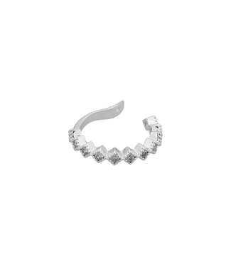 Label Kiki Label Kiki Single diamond earcuff silver KBC52-SILVER