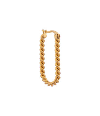 Label Kiki Label Kiki Single twisted oval gold KSH681-GOLD