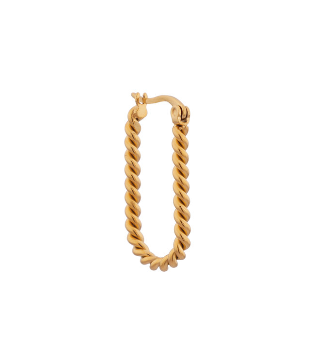 Label Kiki Label Kiki Single twisted oval gold KSH681-GOLD