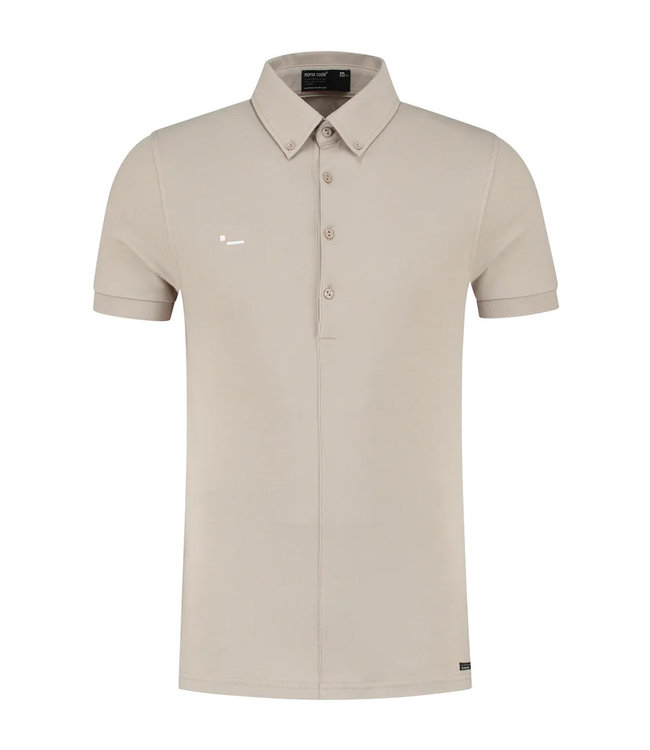 Morse Code Alpha 1 pique stretch polo s/s bleached sand