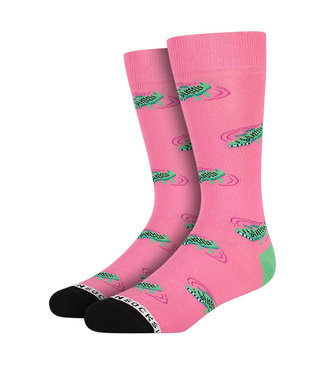 Heroes on Socks Croc pink