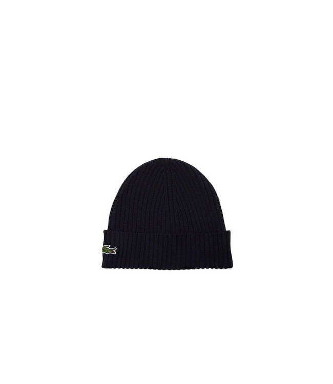 Lacoste Knitted beanie navy blue