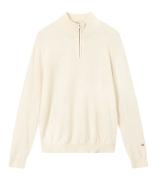 Les Deux Edgar Half Zip Wool Knit Ivory