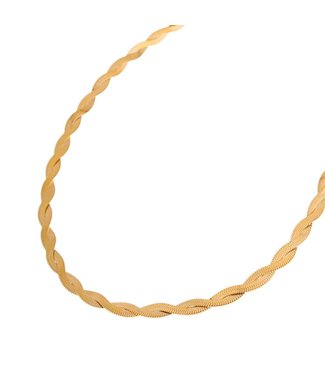 Label Kiki Braided snake necklace gold