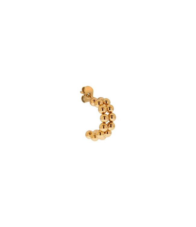 Label Kiki Double dots hoop gold