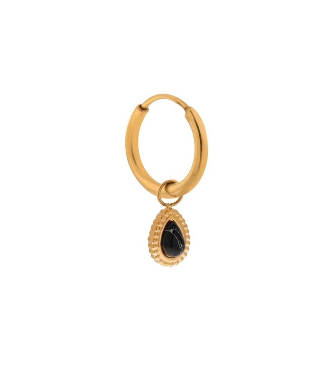 Label Kiki Noir hoop gold