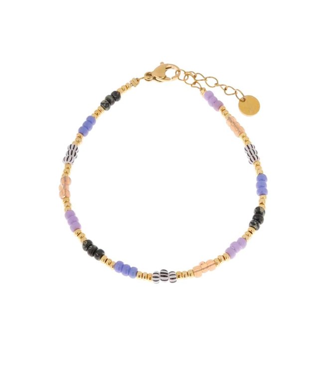 Label Kiki Label Kiki Lavender rainbow bracelet gold