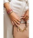 Label Kiki Magenta beads bracelet gold