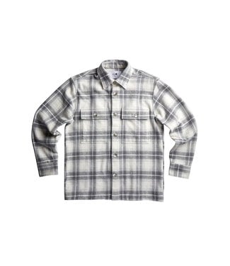 NN.07 Soren overshirt check grey