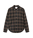 Les Deux Kristian Check Flannel Shirt Coffee Brown/Black