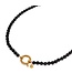 Label Kiki Black snake necklace gold
