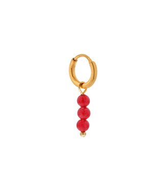 Label Kiki Single triple red dot gold