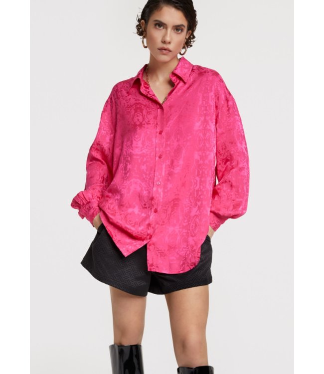 Alix the Label Oversized blouse bright pink – Trendy blouse met eigentijdse detail