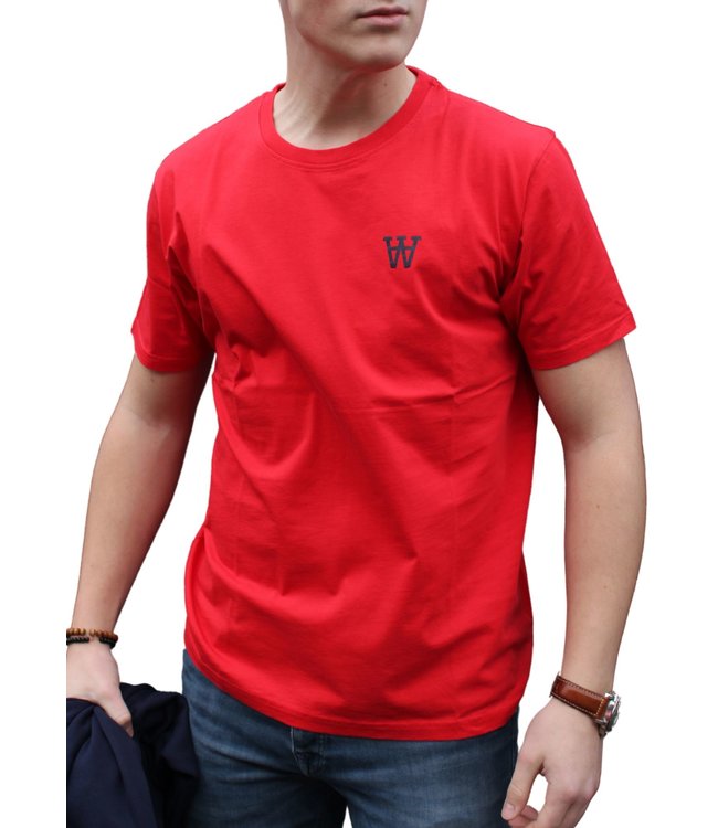Wood Wood Ace AA tee s/s apple red