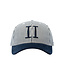 Les Deux  Encore Stripe Baseball Cap Off White/Dark Navy Stripe