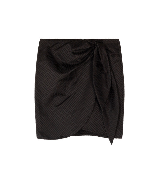 Alix the Label Mini skirt black – Playful skirt with ruffles