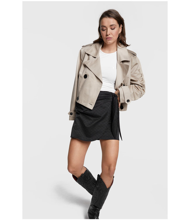 Alix the Label Mini skirt black – Playful skirt with ruffles